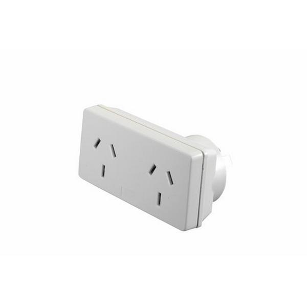10A L/H Twin Adaptor D/Pack, Ideal Electrical Catalogue Electrical Appliances Power Boards Power Board - Construction Supplies Australia