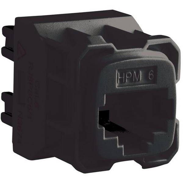 Comm Socket Cat6 RJ45 Black, Ideal Electrical Catalogue Data Communications Copper Modular Connector - Construction Supplies Australia