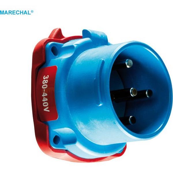 Appliance Inlet Ds1 Poly Blue Size.2 IP54 1P+N+E 30A 250V AC, Ideal Electrical Catalogue Industrial Industrial Plugs Sockets Industrial Plug For Mounting On Machines And Equipment - Construction Supplies Australia