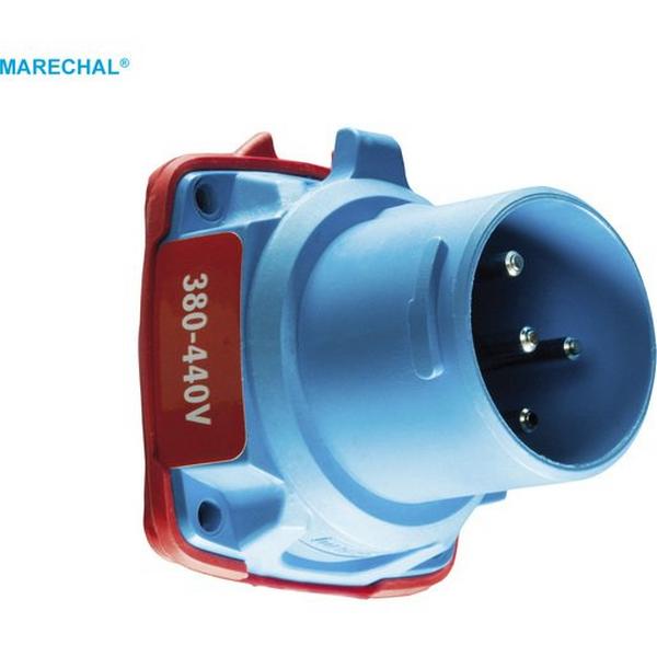 Appliance Inlet Dsn3 Poly Blue Size.2 IP66/67/69 3P+E 32A 440V AC +2Aux, Ideal Electrical Catalogue Industrial Industrial Plugs Sockets Industrial Plug For Mounting On Machines And Equipment - Construction Supplies Australia