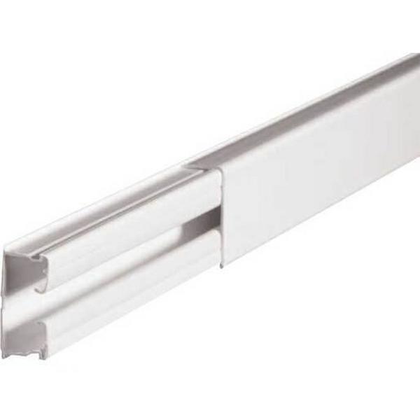 40X25 White Mini-Trunking W/Film, Ideal Electrical Catalogue Cable Management Slotted Cable Trunking Slotted Cable Trunking System - Construction Supplies Australia