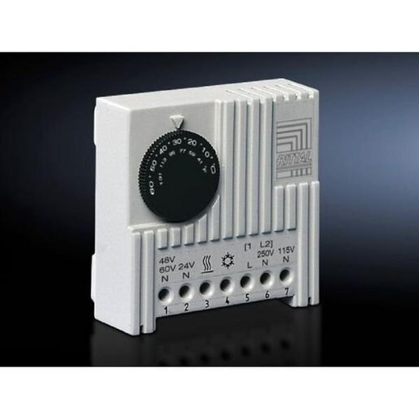 Sk Thermostat 230/115/60/48/24V(Ac) 60/48/24V(DC), Ideal Electrical Catalogue Power Distribution Devices For Distribution Boards Thermostat Hygrostat Enclosure Cabinet - Construction Supplies Australia
