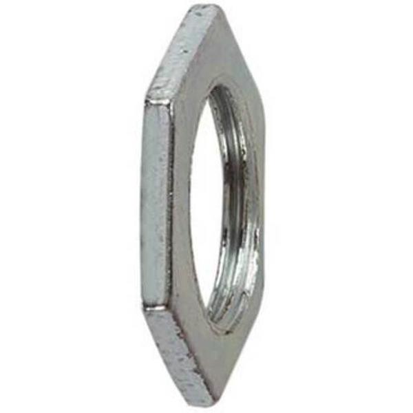 16mm Brass Nickel Plated Lock Nut, Ideal Electrical Catalogue Hardware Nuts Bolts Nut - Construction Supplies Australia