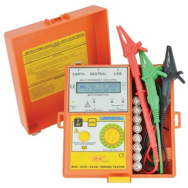 RCD Tester Digital, Ideal Electrical Catalogue Tools Instrumentation Test Measurement Earth Leakage Switch Tester - Construction Supplies Australia