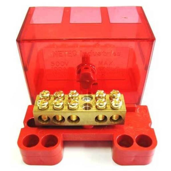 Covered Active Link - 5 X 16mm Sq Tunnels 100A, Ideal Electrical Catalogue Power Distribution Busbar Busbar - Construction Supplies Australia
