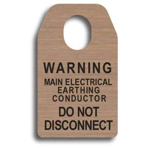 Earth Pit Tag "Do Not Disconnect"