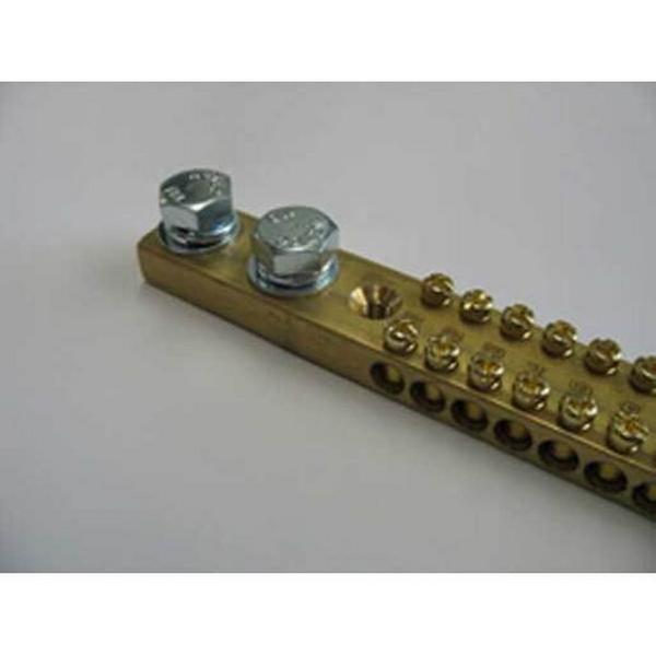 Earth Neutral Bar 12 Way 2 X M8 Studs - 2 Screw / Tunnel - N, Ideal Electrical Catalogue Power Distribution Busbar Neutral Busbar - Construction Supplies Australia