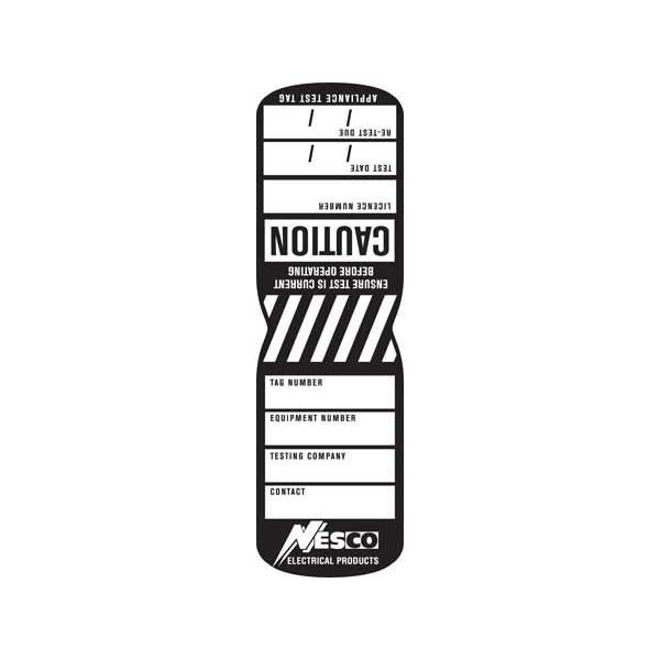 Nesco Appliance Test Tags Black Annual, Ideal Electrical Catalogue Tools Instrumentation Labelling Labelling Material - Construction Supplies Australia