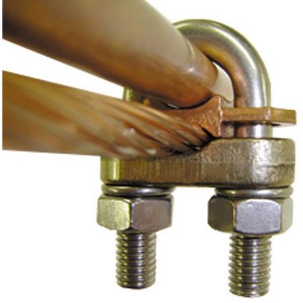 Earth Rod Cable Clamp To Suit 16-120mm Cable, Ideal Electrical Catalogue Power Distribution Earthing Lightning Connection Clamp For Earth Rods - Construction Supplies Australia