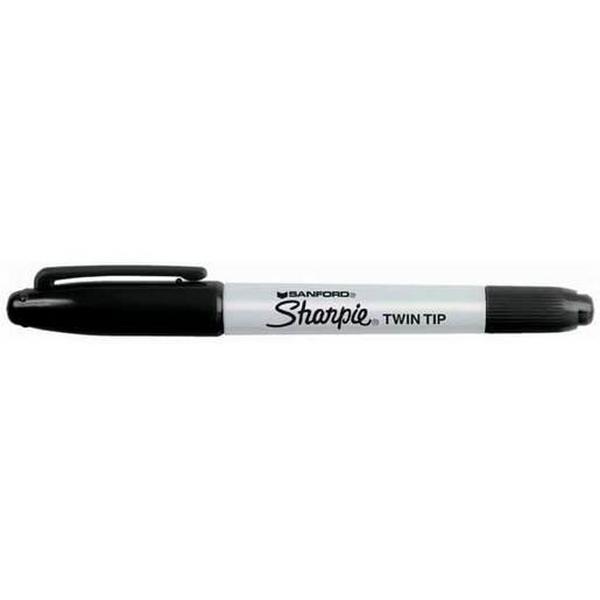 Sharpie Twin Tip Marker Fine + Ultra Fine Tips Black 12, Ideal Electrical Catalogue Hardware Markers Marker - Construction Supplies Australia