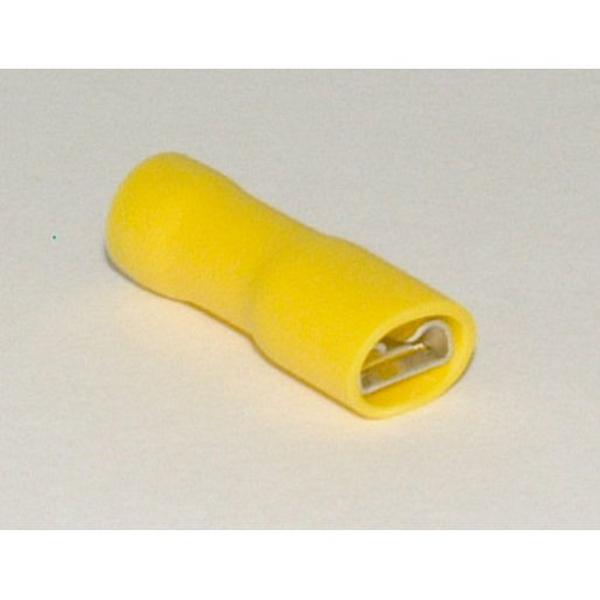 UTI S/GRIP 6.3MM QC RECEPT INS YELLOW, Ideal Electrical Catalogue Wiring Accessories Connector Round Or Flat Plug Receptacle - Construction Supplies Australia