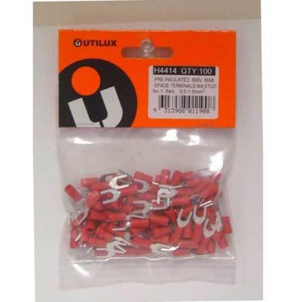 TERMINAL FORK PRE-INSULATED 2.5-6.0MM2 5MM FORK YELLOW, Ideal Electrical Catalogue Wiring Accessories Lugs Links Crimp Cable Lug For Copper Conductors - Construction Supplies Australia