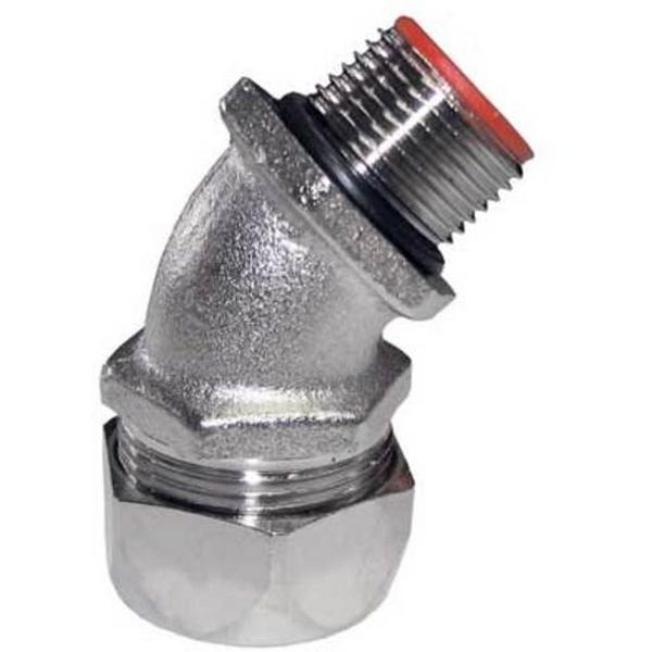 Adaptor 45Deg Steel Fitting Conduit Flexible 32mm, Ideal Electrical Catalogue Cable Management Conduit Rigid Couplers - Construction Supplies Australia