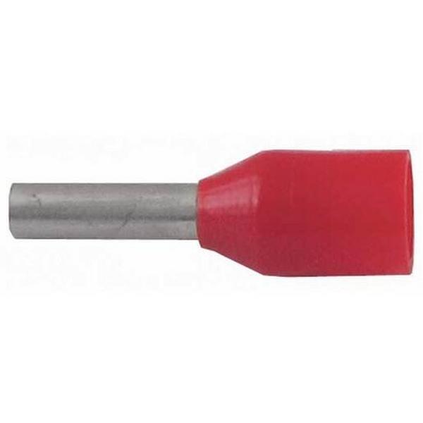 Bootlace Insulated Red 1.0mm2 Pk100, Ideal Electrical Catalogue Wiring Accessories Lugs Links Cable End Sleeve - Construction Supplies Australia