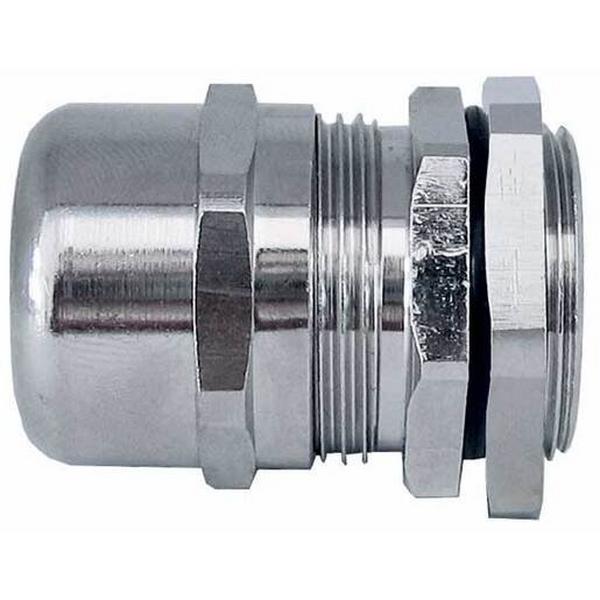 50mm Stainless Steel Gland Long Thread With Locknut, Ideal Electrical Catalogue Cable Management Protective Hose Accessories Cable Gland - Construction Supplies Australia