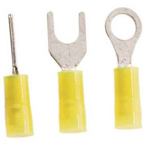 Terminal Pin Double Grip Pre-Insulated 0.2-0.5mm2 Yellow (Pkt 100), Ideal Electrical Catalogue Wiring Accessories Terminal Block End Terminal - Construction Supplies Australia