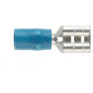 TERMINAL 100PK QUICK CONNECT RECEPTACLE DG PRE-INS 1.0-2.6MM2 2.8MM SPADE BLUE