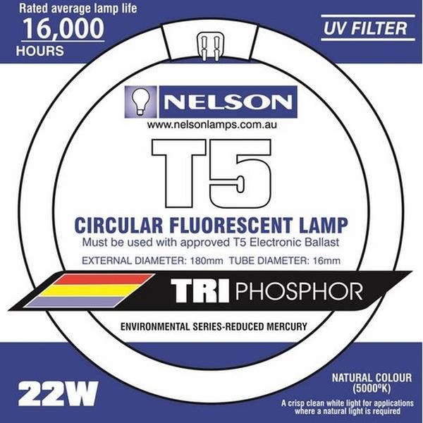 Lamp Circular Fluoro T5 22W 5000K, Ideal Electrical Catalogue Lamps Fluorescent Fluorescent Lamp - Construction Supplies Australia