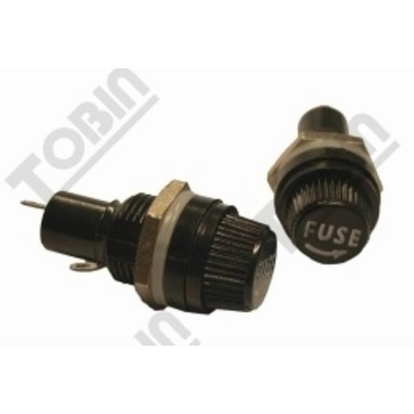 FUSE HOLDER M205 KNURLED KNOB PANEL MNT, Ideal Electrical Catalogue Power Distribution Fuses Holders Holder For Cylindrical Fuse - Construction Supplies Australia