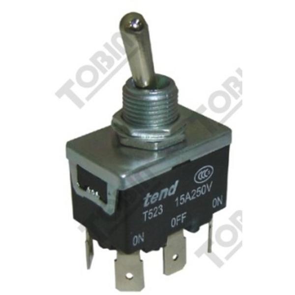 Toggle Switch On/Off/On 15A DPDT Metal Lever, Ideal Electrical Catalogue Industrial Switch Front Element For Selector Switch - Construction Supplies Australia