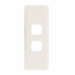 LINEA ARCHITRAVE 2 GANG PLATE WHITE