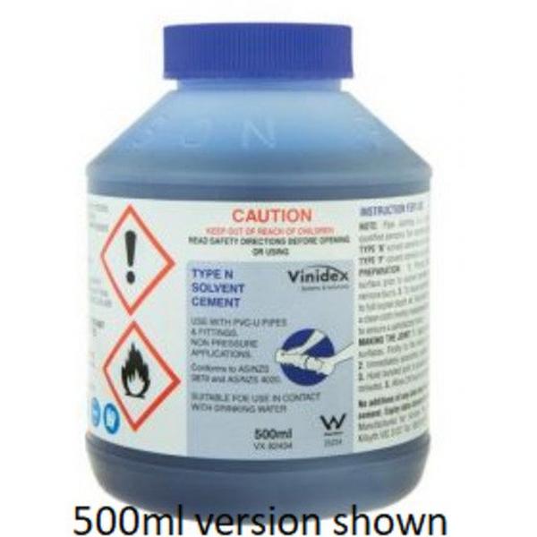 SOLVENT 250ML CEMENT TYPE N BLUE, Ideal Electrical Catalogue Hardware Adhesive Adhesive - Construction Supplies Australia