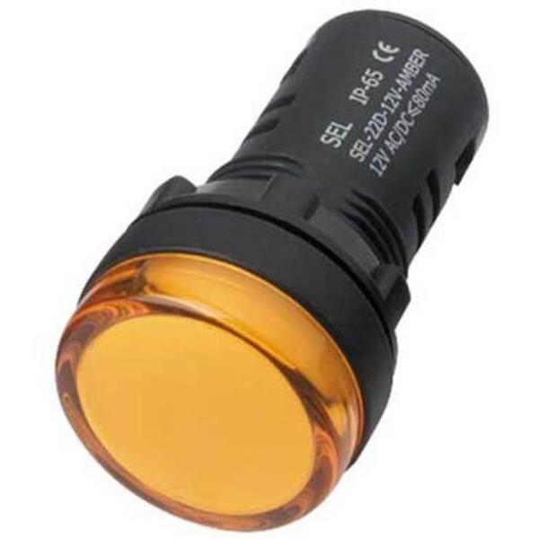 LAMP LED PILOT 24VAC/DC AMBER 2AA, Ideal Electrical Catalogue Lamps Incandescent Lamp Indication And Signalling Lamp - Construction Supplies Australia