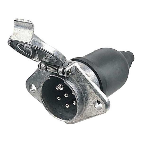 Socket 7 Pole H/Duty 40Amp Cap, Ideal Electrical Catalogue Wiring Accessories Connector Plug Socket For Truck Trailer - Construction Supplies Australia