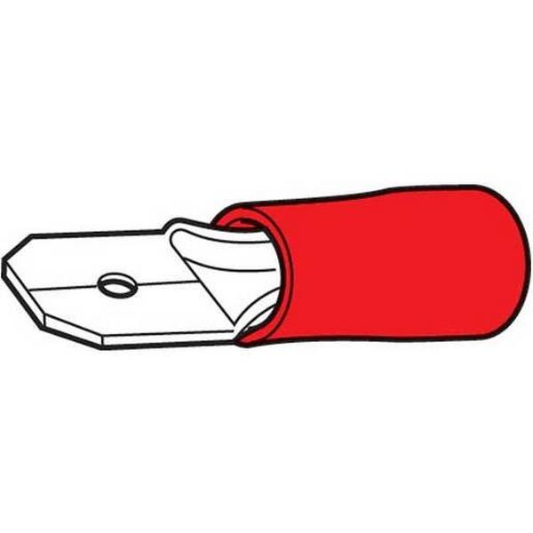 TERMINAL SPADE MALE 6.3MM RED (PACK 100), Ideal Electrical Catalogue Wiring Accessories Lugs Links Crimp Cable Lug For Copper Conductors - Construction Supplies Australia