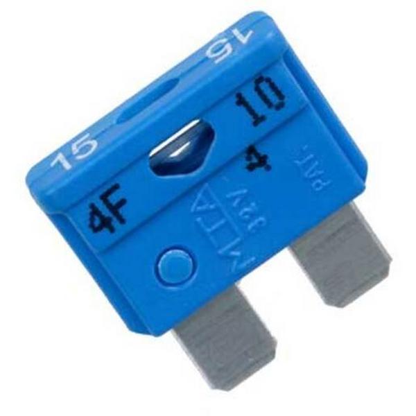 FUSE BLADE BLUE 15AMP - 10 PCS, Ideal Electrical Catalogue Power Distribution Fuses Holders Blade Fuse - Construction Supplies Australia