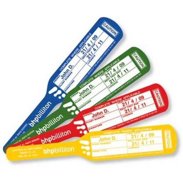 Test Tag NSW T/T Comm And Blade W/Sec Clip-Org, Ideal Electrical Catalogue Tools Instrumentation Labelling Labelling Material - Construction Supplies Australia