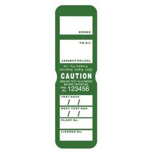 TEST TAG T/T HVY DTY W/XTRA STR ADH-GREEN