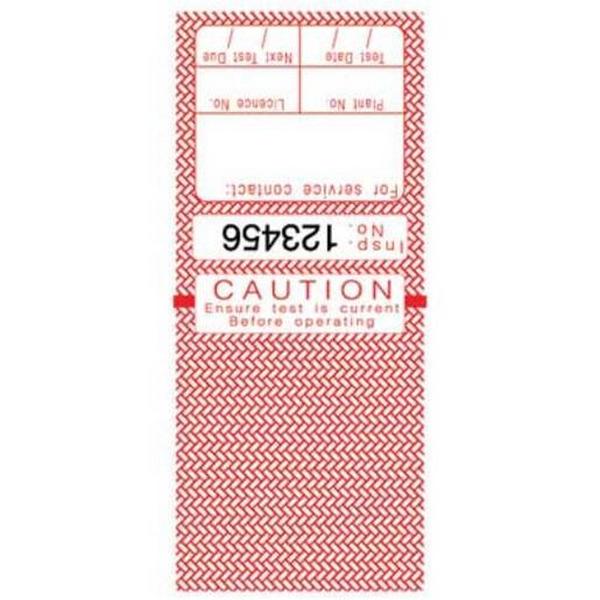 Test Tag Self Laminating With Security Flap Red QLD, Ideal Electrical Catalogue Tools Instrumentation Labelling Labelling Material - Construction Supplies Australia