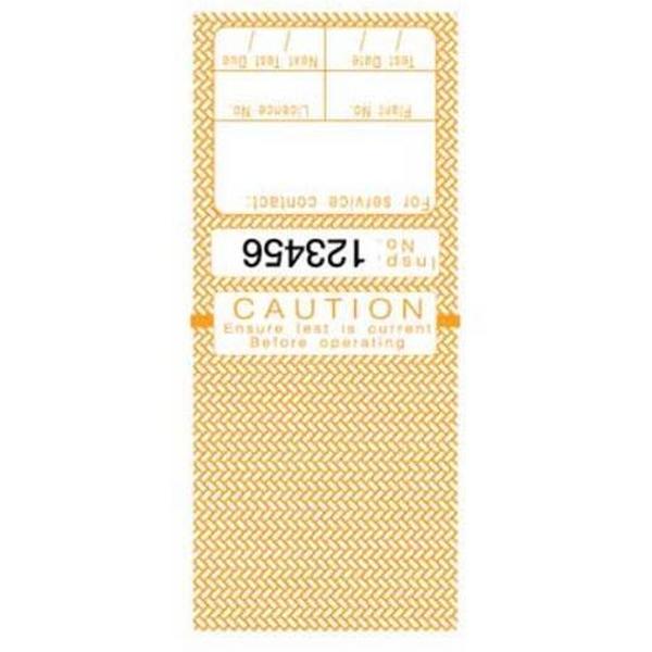 Test Tag T/T Slf Lam W/Sec Flap-Orange QLD, Ideal Electrical Catalogue Tools Instrumentation Labelling Labelling Material - Construction Supplies Australia