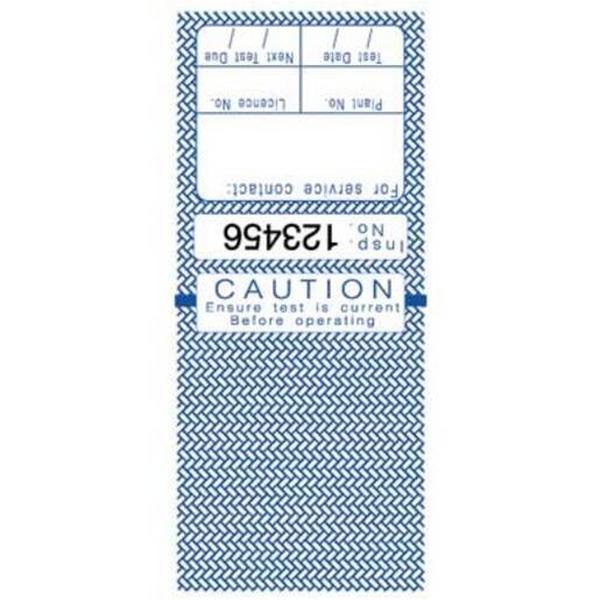 Test Tag NSW T/T Slf Lam W/Sec Flap-Blu, Ideal Electrical Catalogue Tools Instrumentation Labelling Labelling Material - Construction Supplies Australia