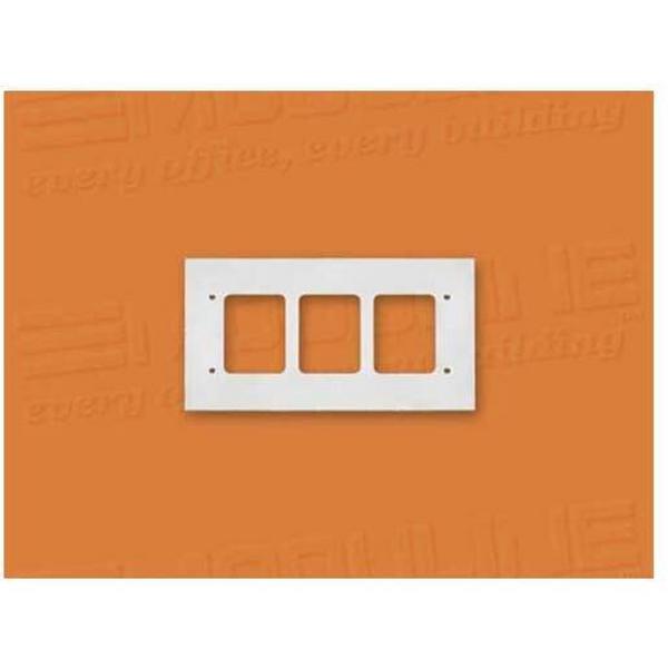 Facia 3 Gang Stainless Steel, Ideal Electrical Catalogue Switches Plugs Sockets Switches Grid Cover Plate - Construction Supplies Australia