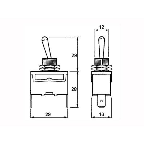 TOGGLE SWITCH SPST QC 10A, Ideal Electrical Catalogue Industrial Switch Front Element For Selector Switch - Construction Supplies Australia