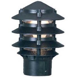 POSTLIGHT POINTED LOUVRED BLACK PAGODA