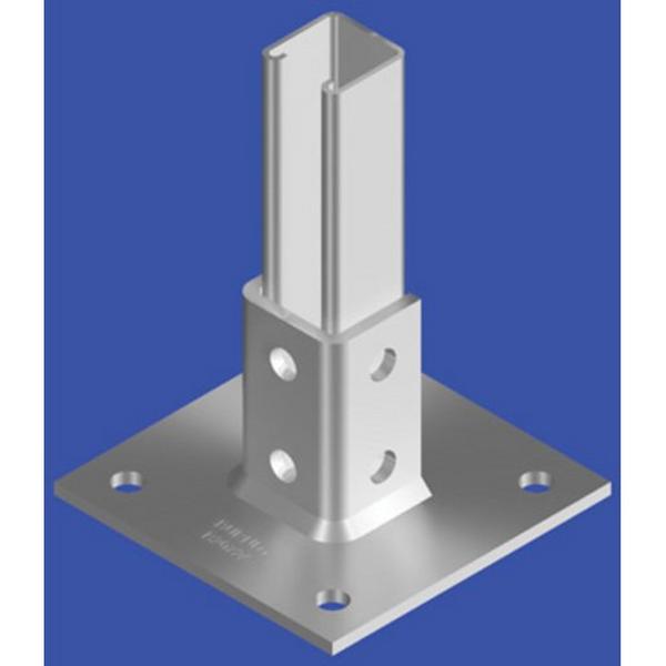 Base Plate 150mm X 150mm Suit 41 X 41mm Strut Hot Dipped Galvanised, Ideal Electrical Catalogue Cable Management Cable Support Bracket For Cable Support System - Construction Supplies Australia