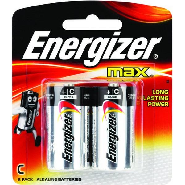 Battery Energizer Max Alkaline C (Pack 2), Ideal Electrical Catalogue Electrical Appliances Batteries Battery Not Rechargeable - Construction Supplies Australia