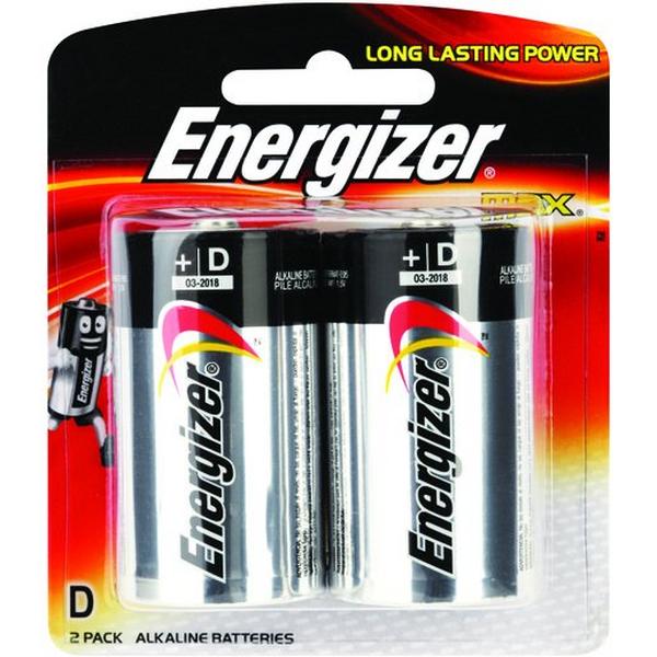 Battery Energizer Max Alkaline D (Pack 2), Ideal Electrical Catalogue Electrical Appliances Batteries Battery Not Rechargeable - Construction Supplies Australia