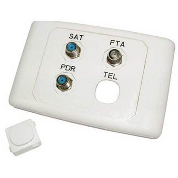 A-Class Outlet Plate - Sat / Fta / Pvr, Ideal Electrical Catalogue Av Security Detection Antennas Antenna Mounting Material - Construction Supplies Australia