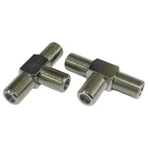 Adaptor T Piece 3-Way "F" Type, Ideal Electrical Catalogue Av Security Detection Tv Audio Video Av Lead Patch Cord - Construction Supplies Australia