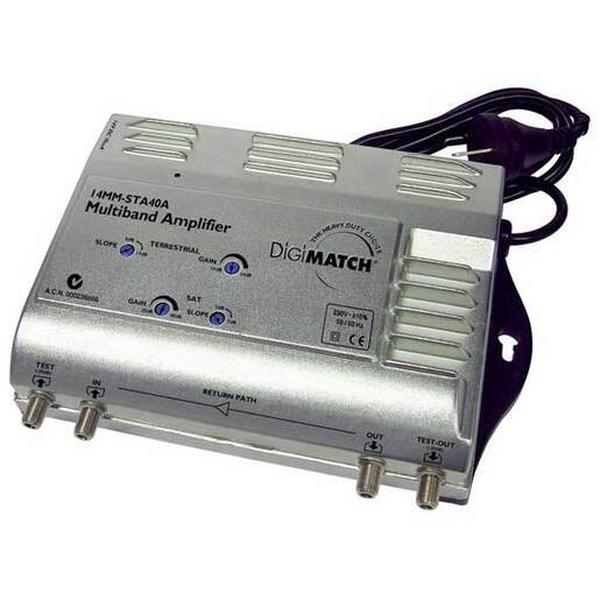 Amplifier Sat 40Db Ter 34Db Digimatch, Ideal Electrical Catalogue Av Security Detection Antennas Catv Amplifier - Construction Supplies Australia
