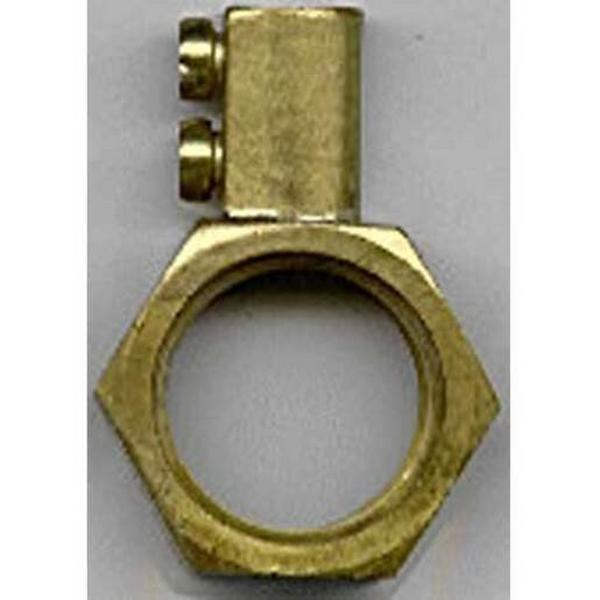 M32 Earth Locknut- Brass Box Qty 10 - Box Wt. 0.45Kg, Ideal Electrical Catalogue Hardware Nuts Bolts Nut - Construction Supplies Australia