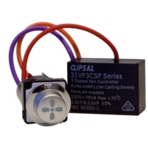 Clipsal 4060CSFM | MECH FAN CONTROLLER SATURN THREE SPEED | Accessories ...