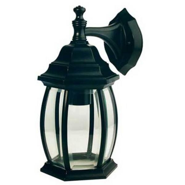 Wall Light E27 H330Xw170Xp190mm IP44 Black Coach Dwn Highgate, Ideal Electrical Catalogue Light Fittings Ceiling Wall Lighting Ceiling Wall Luminaire - Construction Supplies Australia