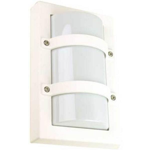 WALL LIGHT E27 H150 X W240 X P100MM IP65 ALUM WHITE MINI TRIO, Ideal Electrical Catalogue Light Fittings Ceiling Wall Lighting Ceiling Wall Luminaire - Construction Supplies Australia