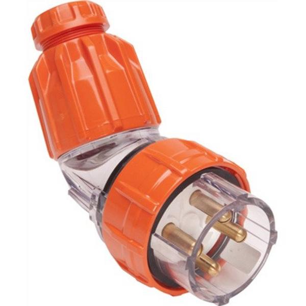 Plug Angled 4 Pin 32A 500VAC, Ideal Electrical Catalogue Industrial Industrial Plugs Sockets Industrial Plug - Construction Supplies Australia