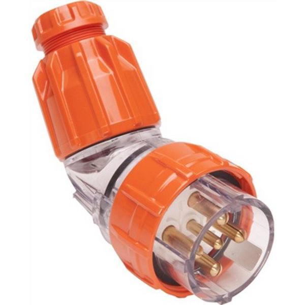 Plug Angled 5 Pin 40A 500VAC, Ideal Electrical Catalogue Industrial Industrial Plugs Sockets Industrial Plug - Construction Supplies Australia